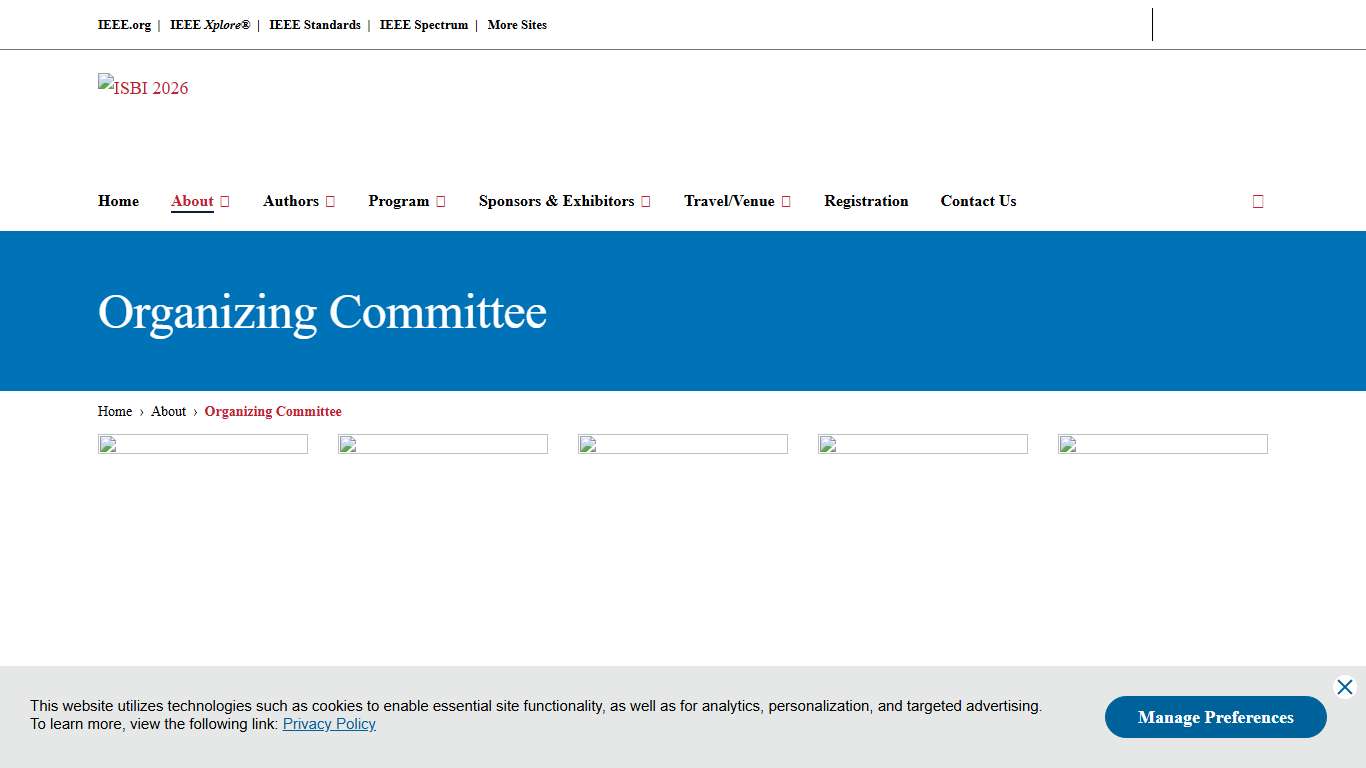 Organizing Committee – ISBI 2026